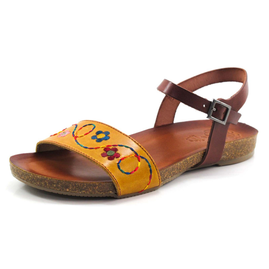 Comprar Sandalia Porronet Alexa mostaza en Dino Zapatos