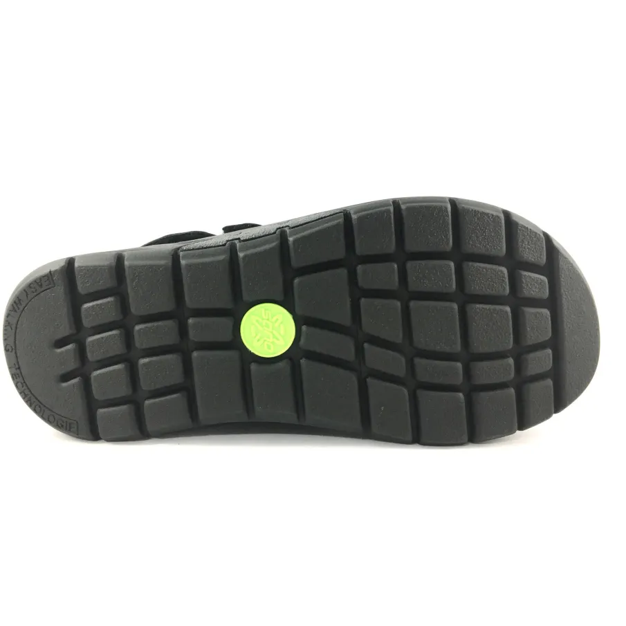 Sandalia SANO Mephisto NORINE mujer negra lateral