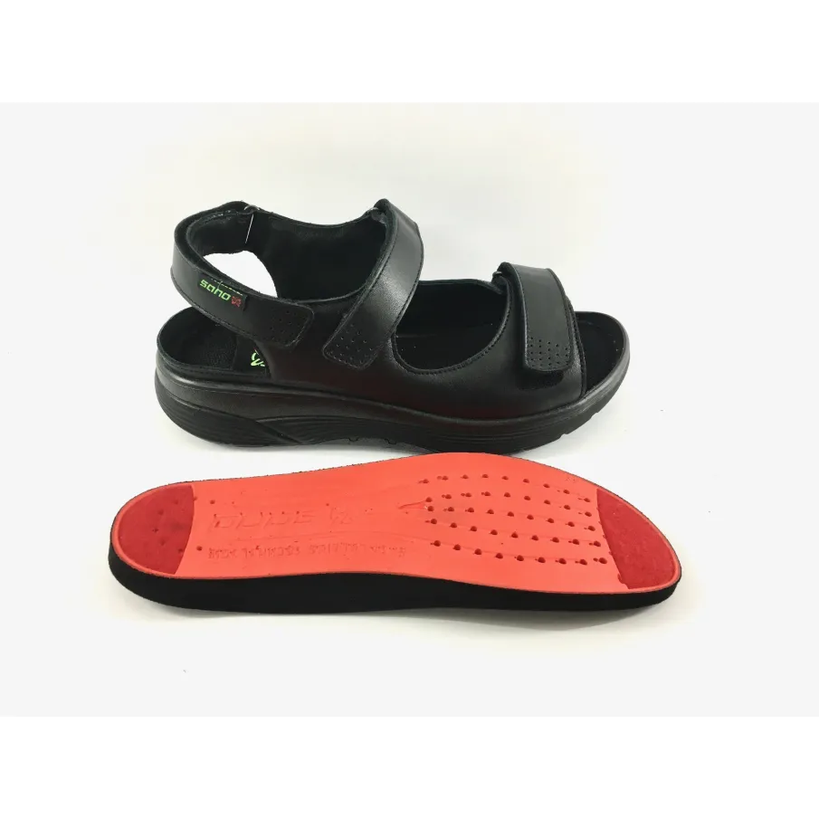 Sandalia SANO Mephisto NORINE mujer negra lateral