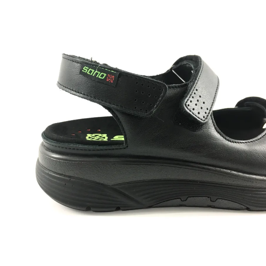 Sandalia SANO Mephisto NORINE mujer negra lateral