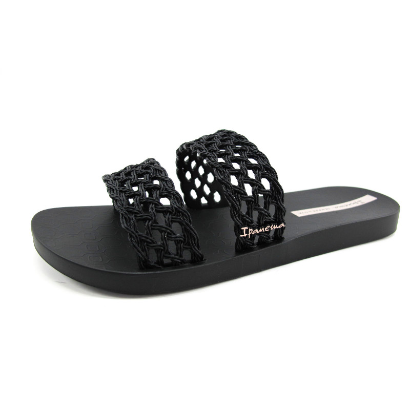 Sandalias Ipanema de Caucho de color Negro sandalias y chanclas de Chanclas de dedo y de pala Mujer Zapatos de Zapatos planos 