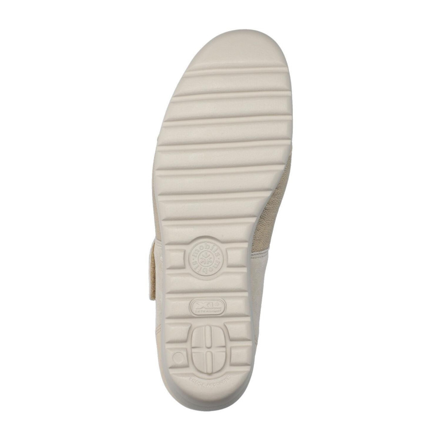 Zapato mujer Mobils Bathilda color nude con plantilla extraíble y cierre de velcro