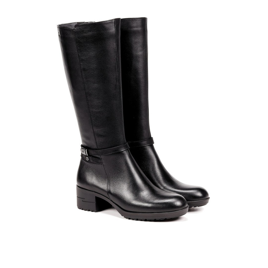 BOTAS FLUCHOS ALISS MUJER PIEL NEGRO