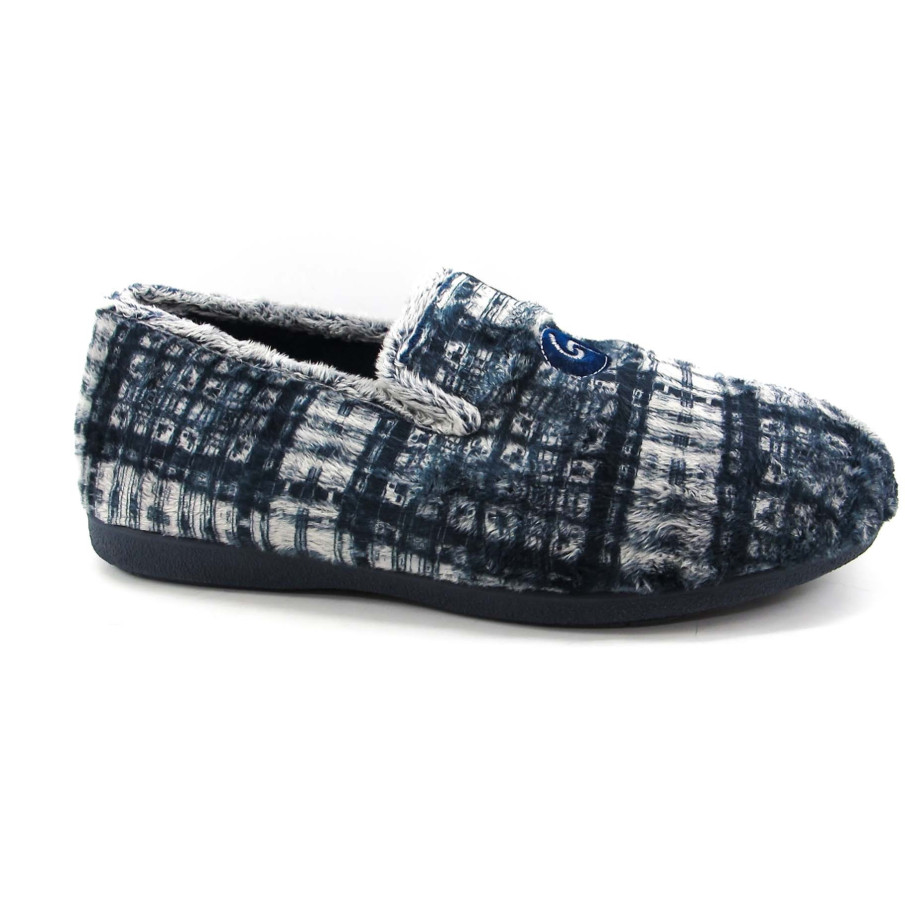 ZAPATILLAS HOGAR HOMBRE GARZÓN LOGO MARINO