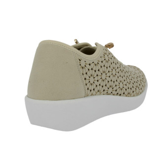 Zapatos Sport DOCTOR CUTILLAS  piel calada laser color platino.