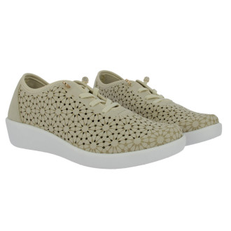 Zapatos Sport DOCTOR CUTILLAS  piel calada laser color platino.