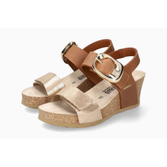 Sandalia Mephisto LEANDRE  para mujer fabricadas en piel cuero y cuña