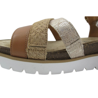 Sandalias de mujer Mobils de Mephisto THINA en piel color camel
