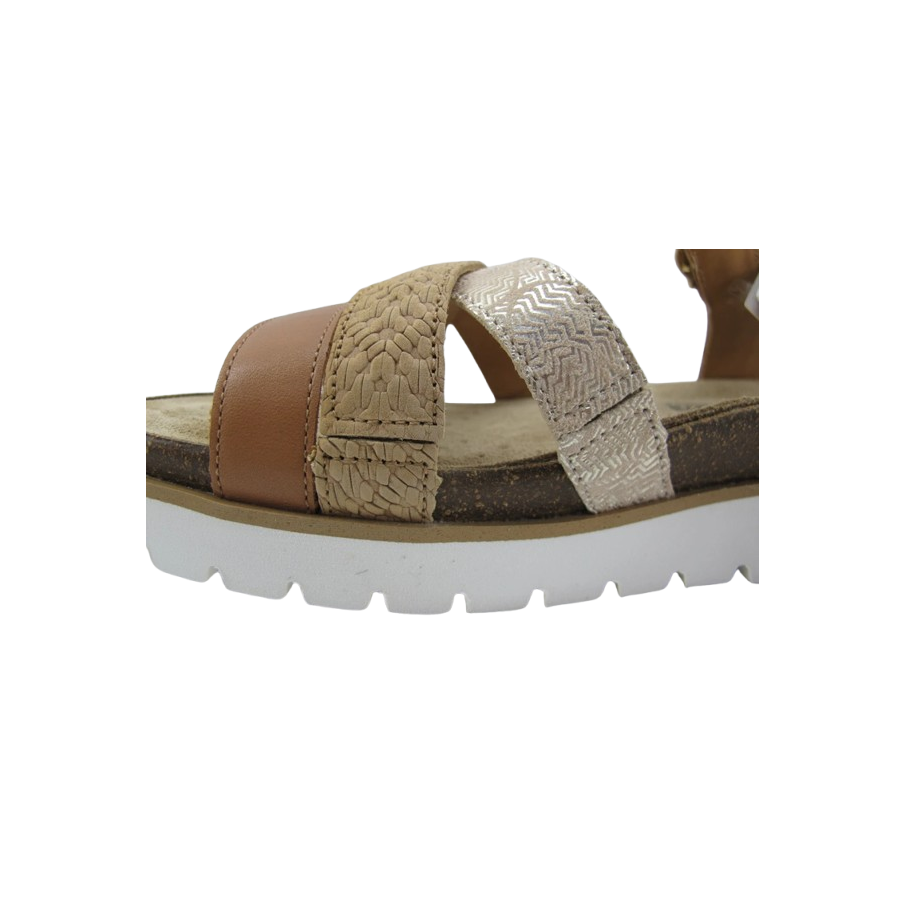 Sandalias de mujer Mobils de Mephisto THINA en piel color camel