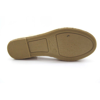 Sandalia TONI PONS de yute ELLA para mujer en piel ante color beige.