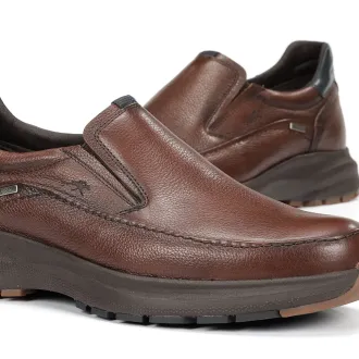 Zapato de piel para caballero marrón FLUCHOS-TEX.
