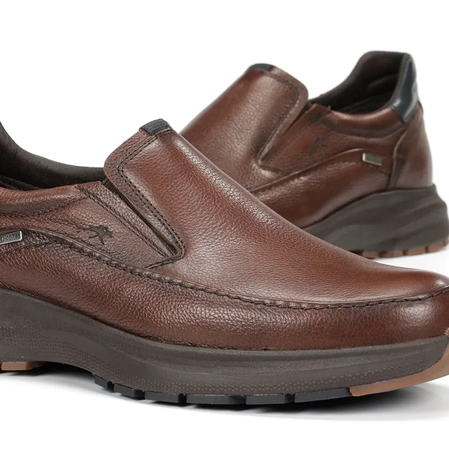 Zapato de piel para caballero marrón FLUCHOS-TEX.