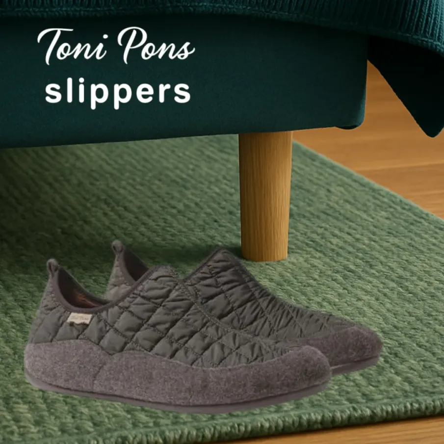 Zapatillas de ir por casa TONI PONS, fabricadas en textil NIL-UM Khaki