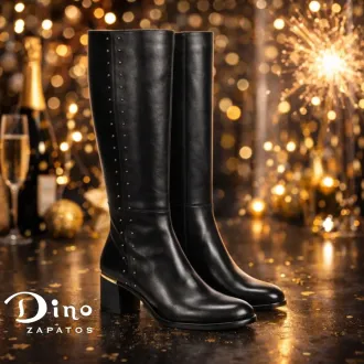 Botas DORKING by FLUCHOS, modelo TOSCANA con tachuelas piel negro