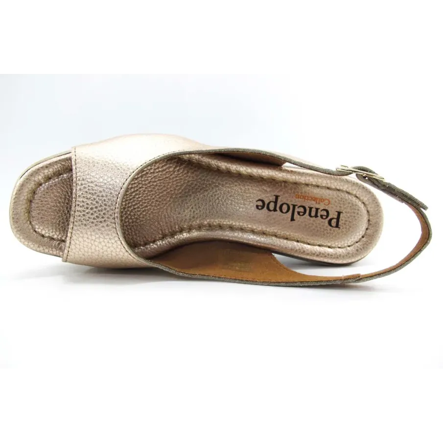 Sandalia tacón plataforma platino