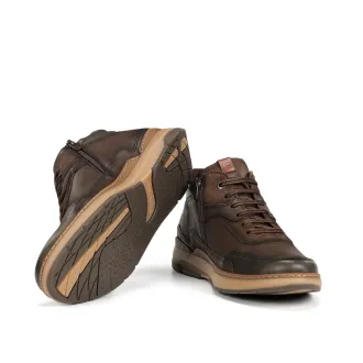 Botines  FLUCHOS  para hombre en piel marrón