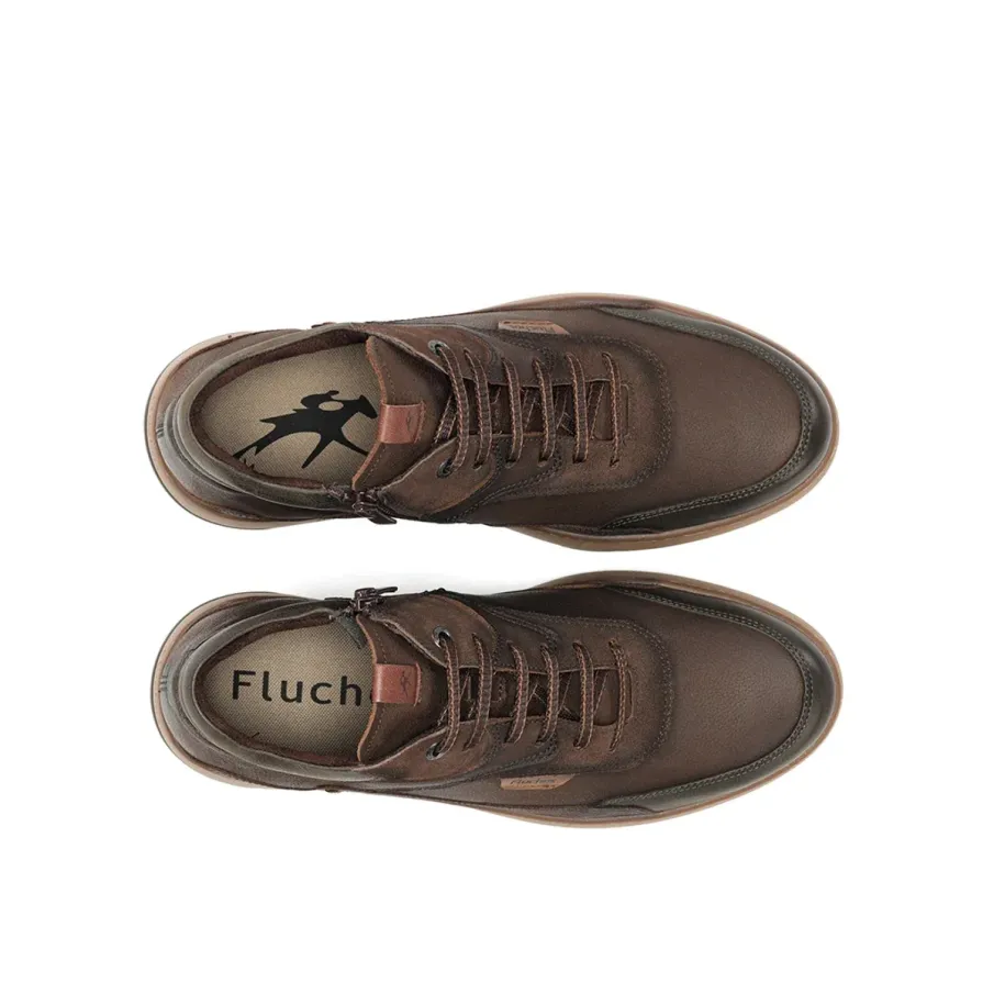 Botines  FLUCHOS  para hombre en piel marrón