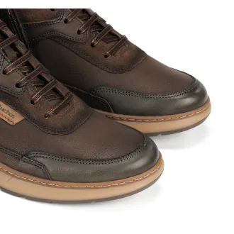 Botines  FLUCHOS  para hombre en piel marrón