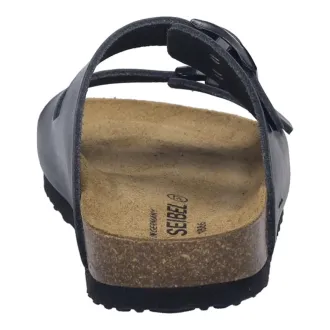 JOSEF SEIBEL Hermine 01 negra sandalia anatómica mujer vista trasera.