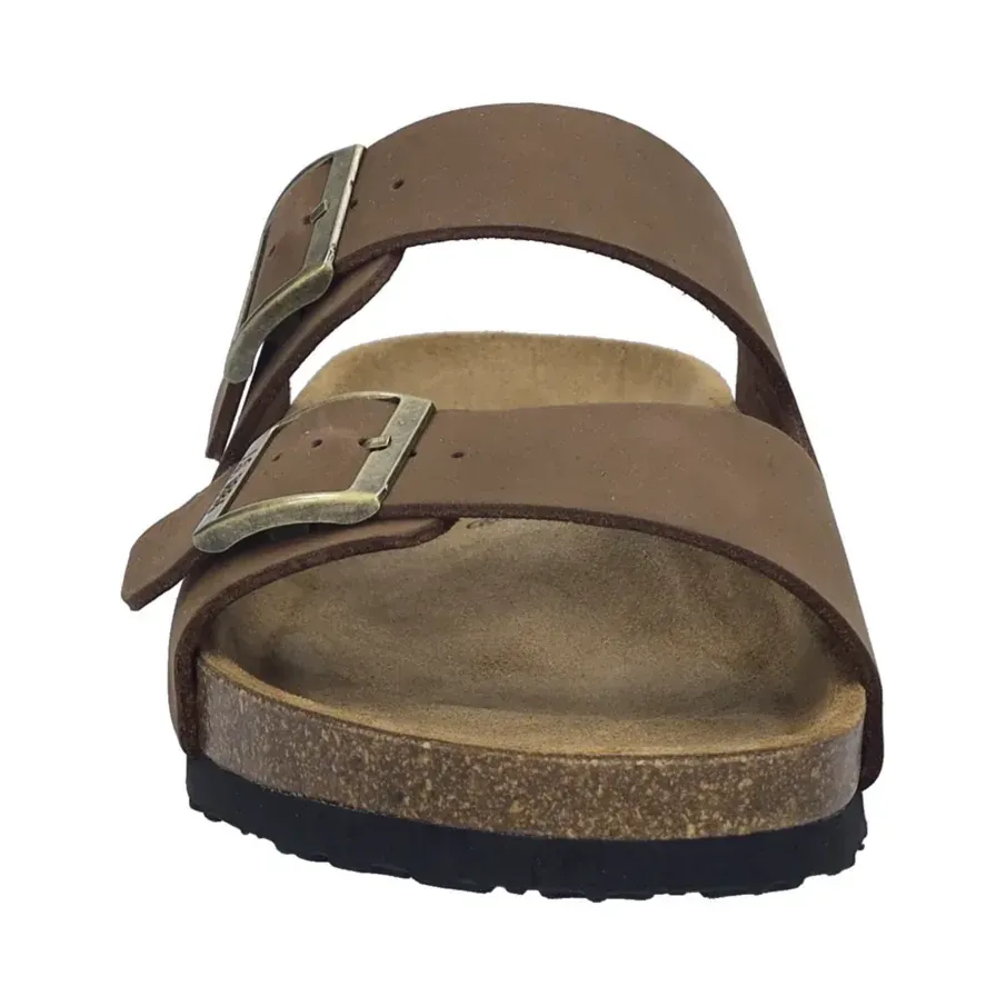 Sandalia marrón Josef 1 vista lateral inclinada.