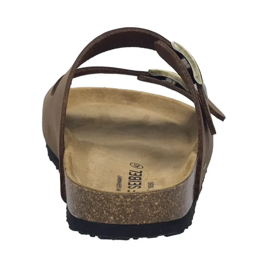 Sandalia marrón Josef 1 vista lateral inclinada.