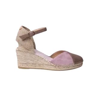 Alpargata TONI PONS Beral para mujer en piel bicolor taupe-lavanda