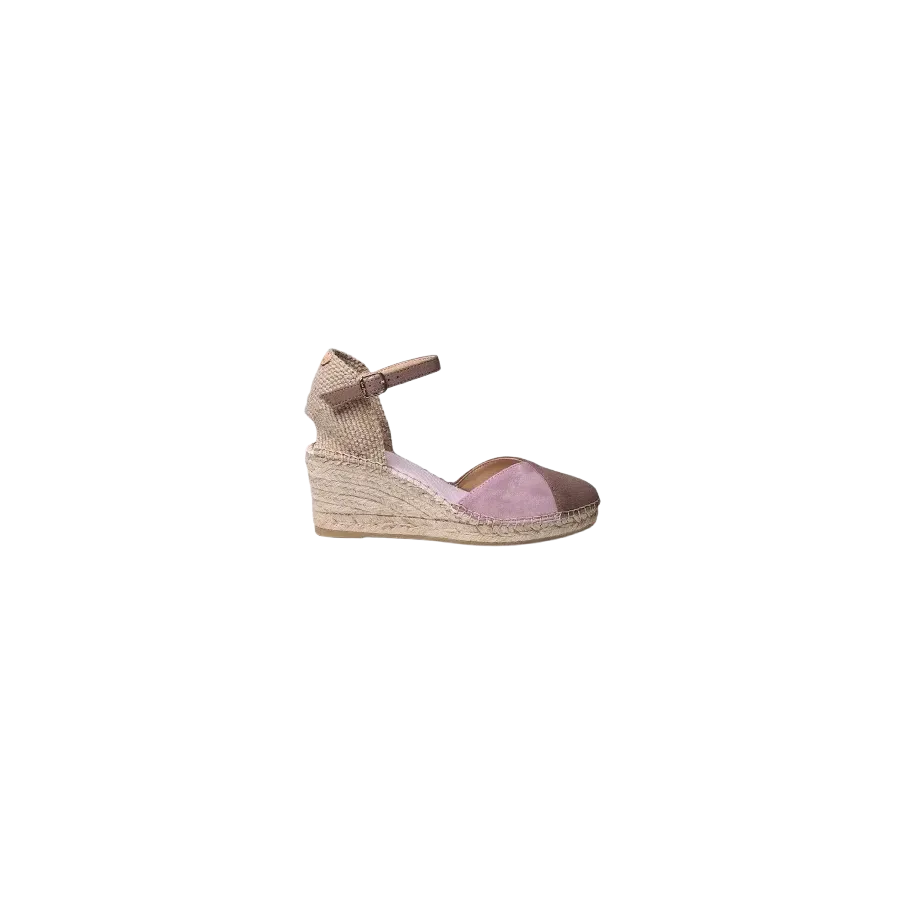 Alpargata TONI PONS Beral para mujer en piel bicolor taupe-lavanda