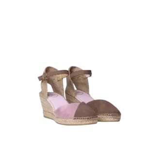Alpargata TONI PONS Beral para mujer en piel bicolor taupe-lavanda