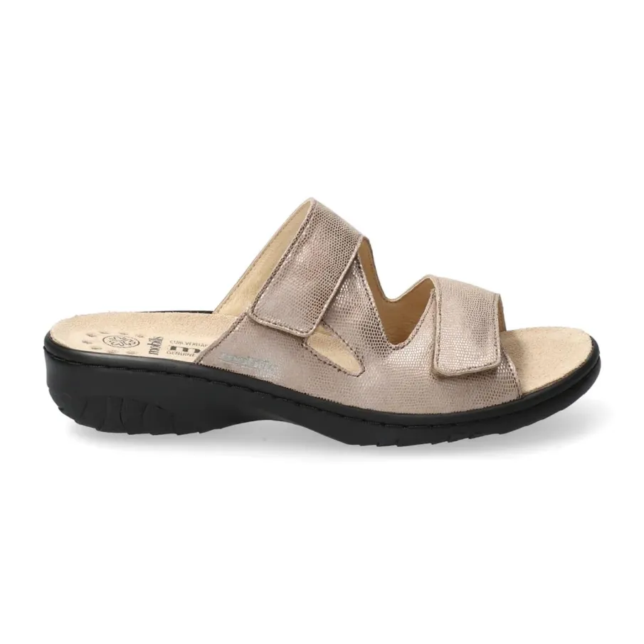 Mobils Geva Light Taupe | Sandalia mujer plantilla extraíble