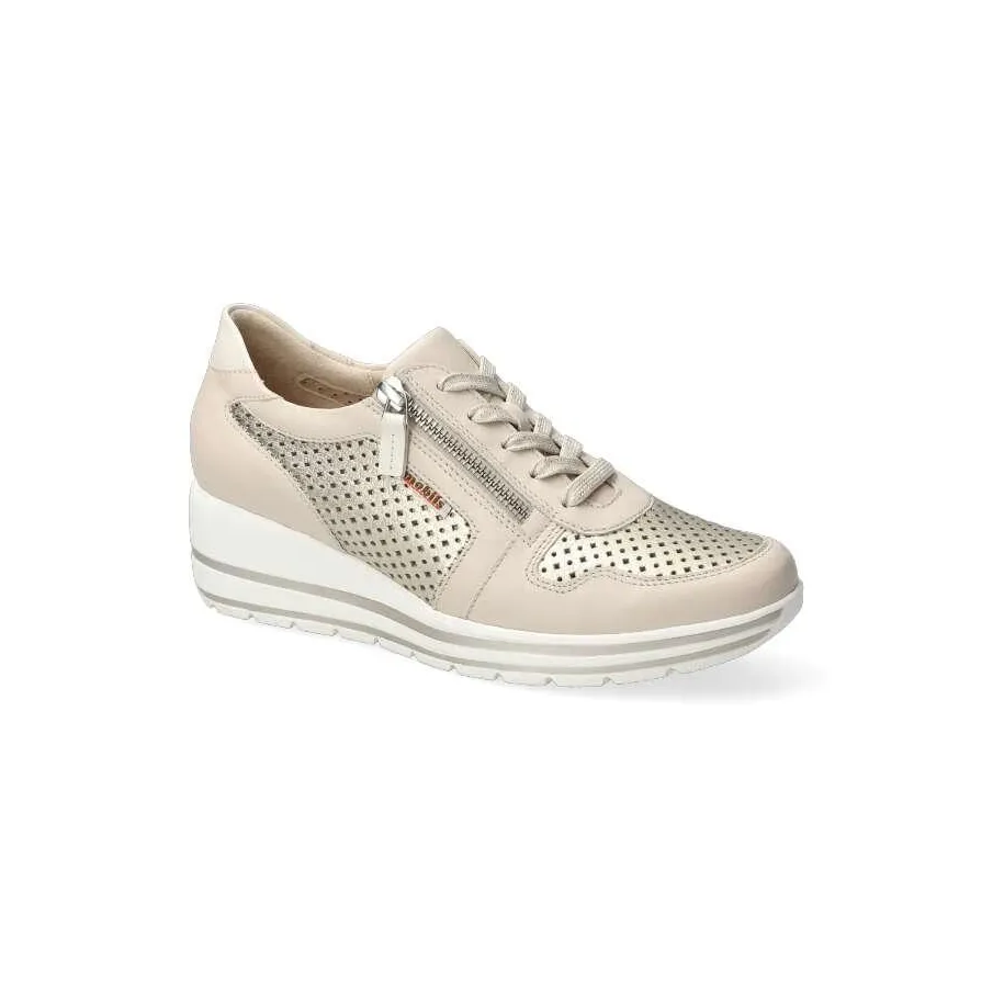 Mobils Abby Perf marfil mujer | Zapato confort en Dino Zapatos Alcoy