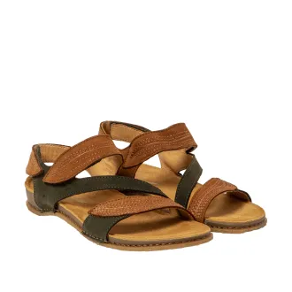 Sandalia El Naturalista Panglao N5810S kaki y cuero | Dino Zapatos
