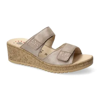 Sandalia Mobils NAVINA mujer light taupe vista inclinada