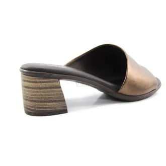 Zueco Mujer Bronce Piel | Dino Zapatos Alcoy
