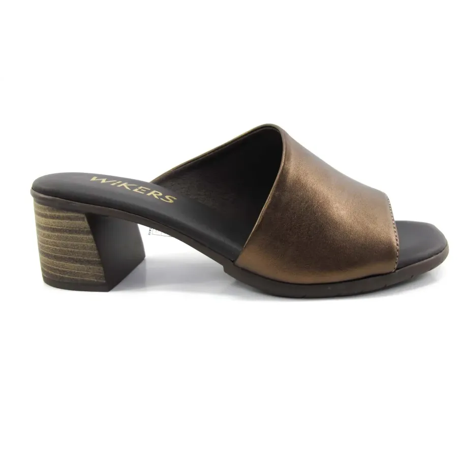 Zueco Mujer Bronce Piel | Dino Zapatos Alcoy