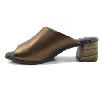 Zueco Mujer Bronce Piel | Dino Zapatos Alcoy