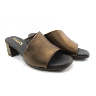 Zueco Mujer Bronce Piel | Dino Zapatos Alcoy