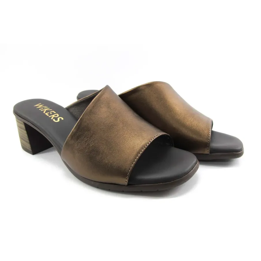 Zueco Mujer Bronce Piel | Dino Zapatos Alcoy
