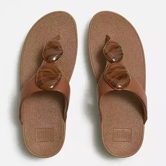 Sandalia FitFlop Lulu Marbled Mujer Deep Tan | Dino Zapatos