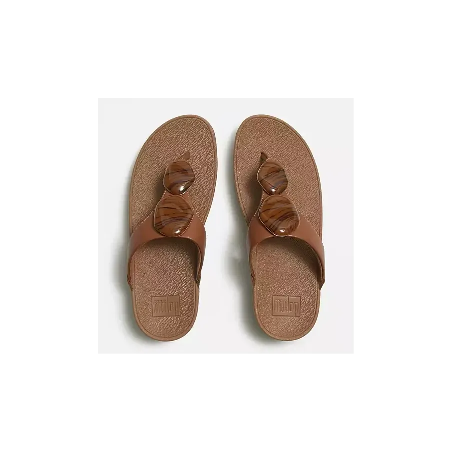 Sandalia FitFlop Lulu Marbled Mujer Deep Tan | Dino Zapatos