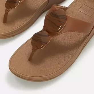 Sandalia FitFlop Lulu Marbled Mujer Deep Tan | Dino Zapatos