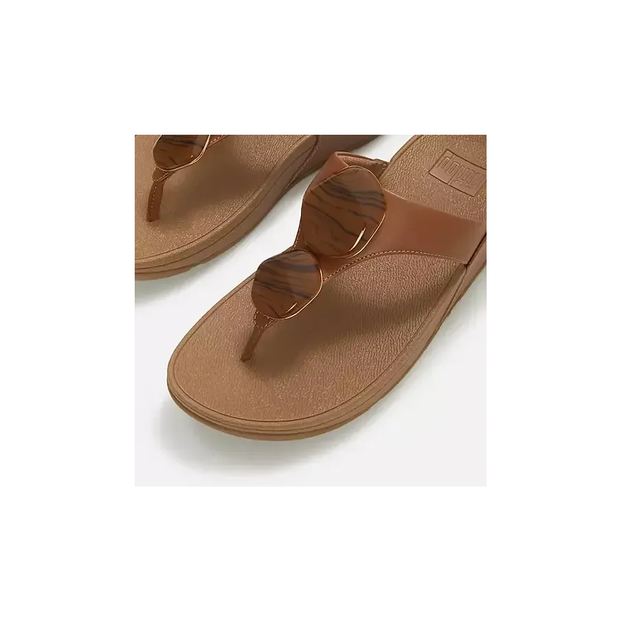Sandalia FitFlop Lulu Marbled Mujer Deep Tan | Dino Zapatos
