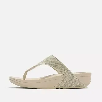 Sandalia FitFlop Lulu Shimmerglitz Mujer Platino | Dino Zapatos