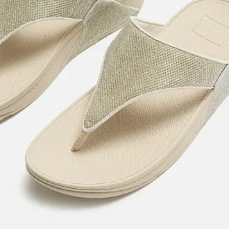 Sandalia FitFlop Lulu Shimmerglitz Mujer Platino | Dino Zapatos