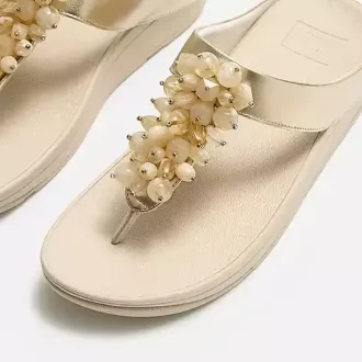 Sandalia FitFlop Lulu Shimmerglitz Mujer Platino | Dino Zapatos