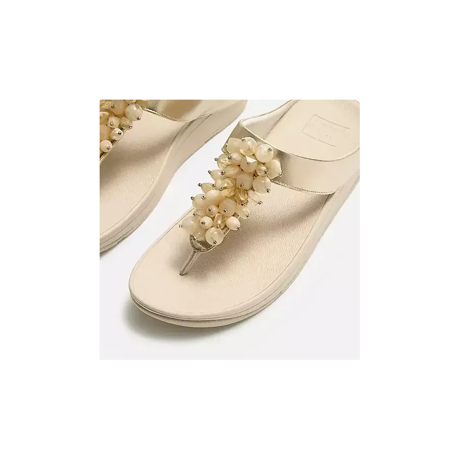 Sandalia FitFlop Lulu Shimmerglitz Mujer Platino | Dino Zapatos