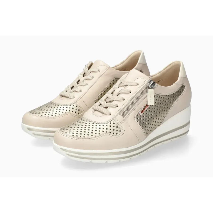 Mobils Abby Perf marfil mujer | Zapato confort en Dino Zapatos Alcoy