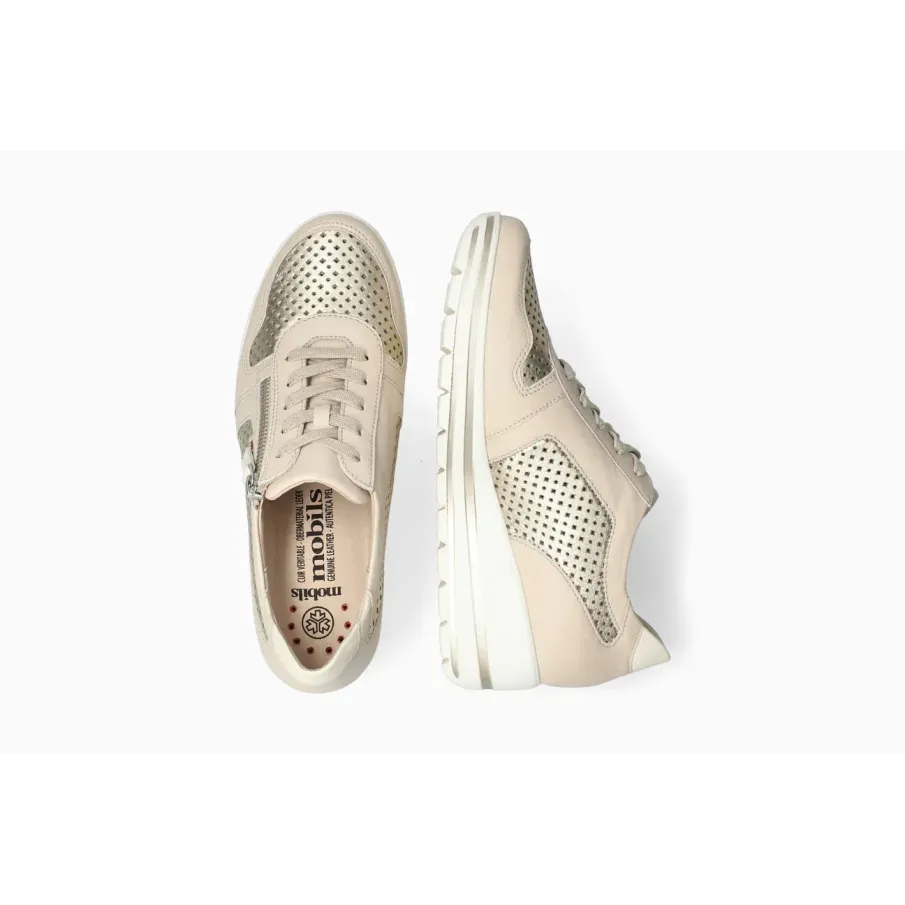 Mobils Abby Perf marfil mujer | Zapato confort en Dino Zapatos Alcoy