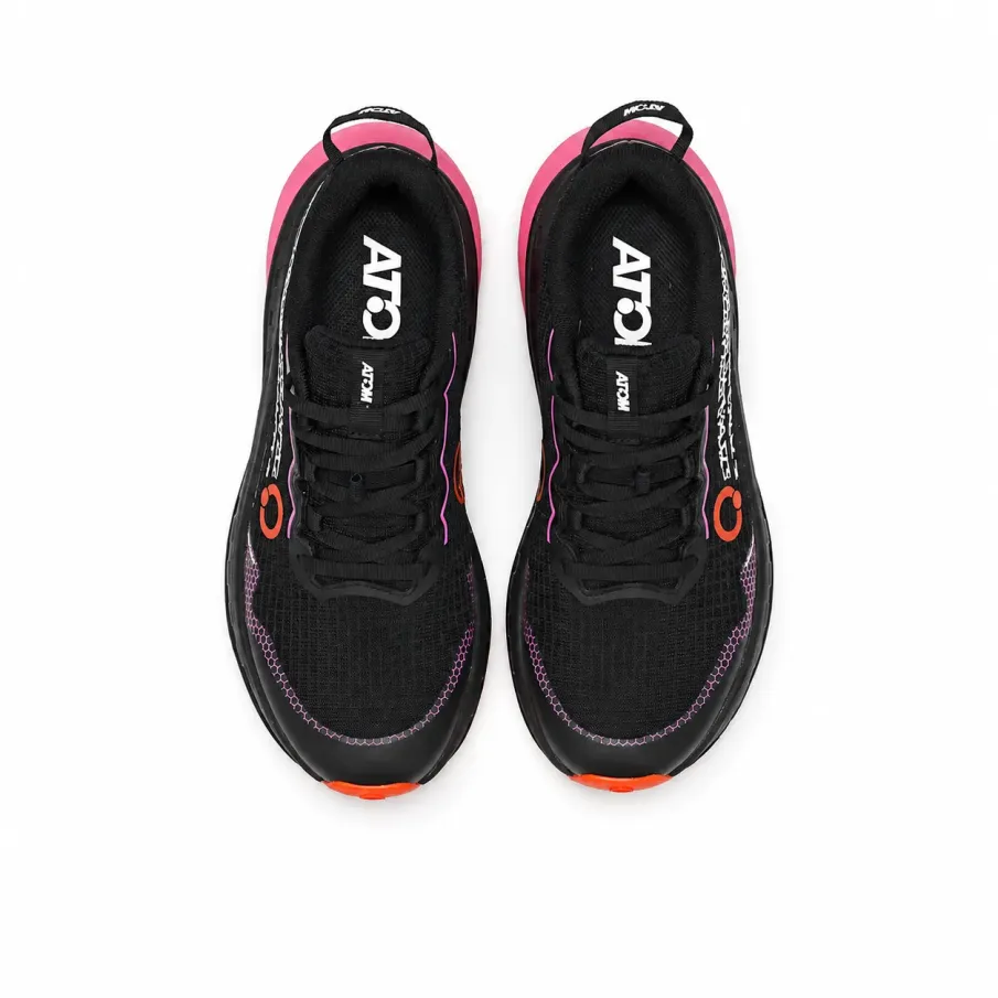 Zapatilla trail mujer ATOM Terra Max AT180 negra vista lateral