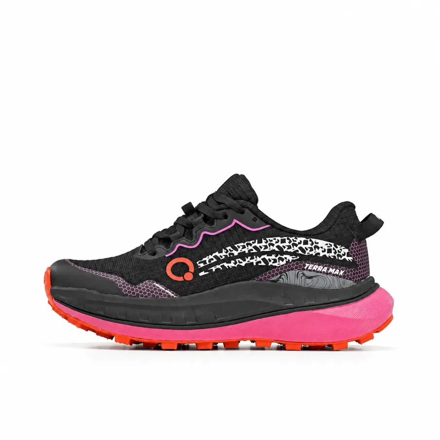 Zapatilla trail mujer ATOM Terra Max AT180 negra vista lateral