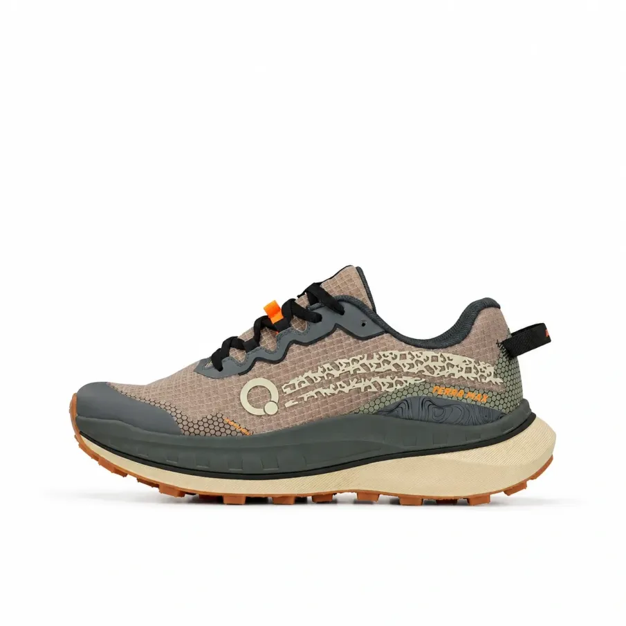 Zapatilla trail hombre ATOM Terra Max AT179 Stone vista lateral